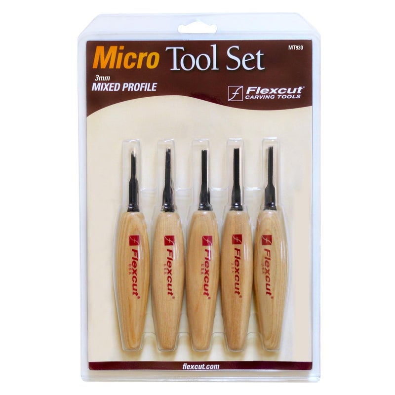 Flexcut 5 3mm Mixed Profile Micro Tool Set (MT930) - Image 2